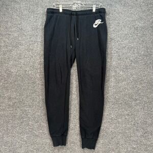 Nike Jogger Pants Womens XL Black Fleece Cuffed Sweatpants Slim Skinny Fit